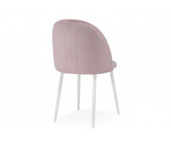 Стул на металлокаркасе Логан розовый / белый