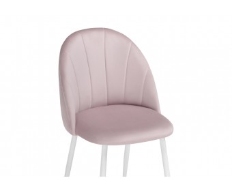 Стул на металлокаркасе Логан розовый / белый