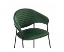 Стул на металлокаркасе Рансол темно-зеленый / черный глянец в Кургане