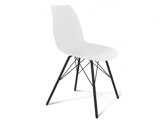 Стул на металлокаркасе SHT-ST29 / S37 белый / белый / черный муар в Кургане