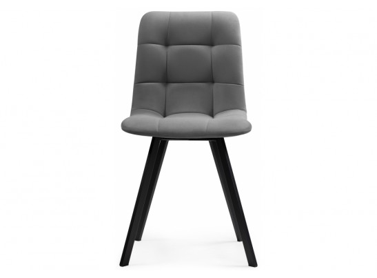 Стул на металлокаркасе Симпл темно-серый / черный в Кургане