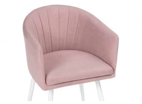 Стул на металлокаркасе Валета пыльно-розовый / белый в Кургане