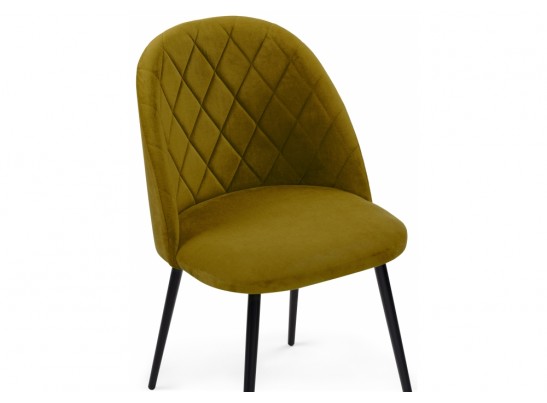 Стул на металлокаркасе Зест микровелюр 12 / черный глянец в Кургане