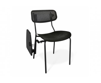 Стул на металокаркасе Sheffilton SHT-S85М-RD черный/черный муар