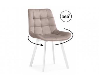 Стулья на металлокаркасе Челси 360 латте (ZD 290) / белый