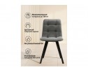 Стул на металлокаркасе Симпл темно-серый / черный в Кургане