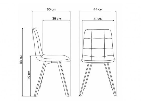 Стул на металлокаркасе Симпл темно-серый / черный в Кургане
