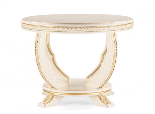 Журнальный столик Луис 70х52 слоновая кость / золото в Кургане