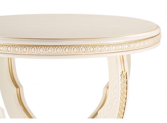 Журнальный столик Луис 70х52 слоновая кость / золото в Кургане