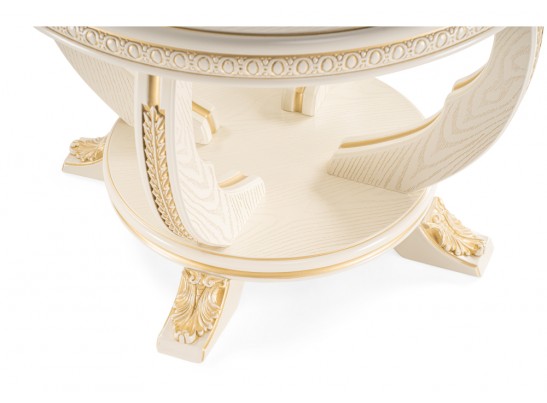 Журнальный столик Луис 70х52 слоновая кость / золото в Кургане