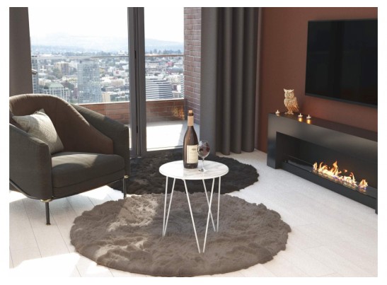 Кофейный столик SHT-CT27 белый мрамор / белый муар в Кургане