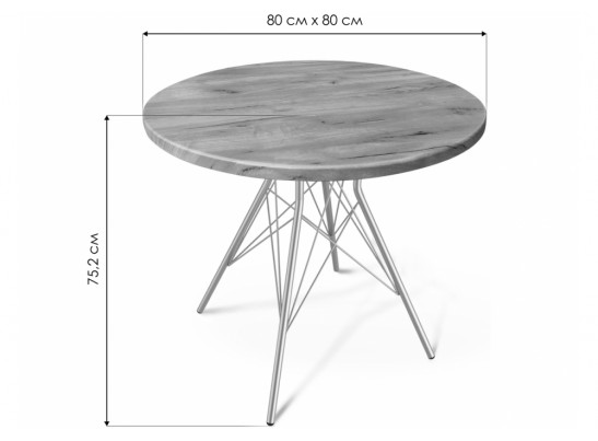 Деревянный стол SHT-TU2-1/80 МДФ черный / дуб тортуга в Кургане