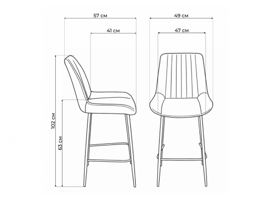Полубарный стул Седа 360 темно-серый (zd 995) / золотой в Кургане