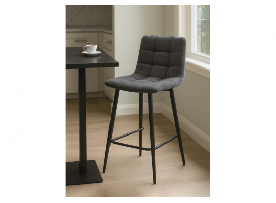 Полубарный стул Симпл темно-серый / черный в Кургане
