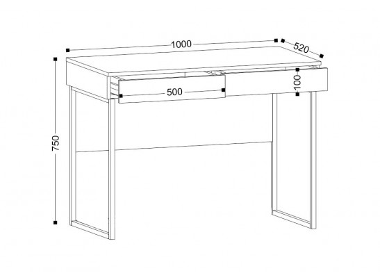 Письменный стол Аделина-4 кашемир / черный в Кургане