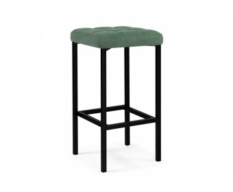 Барный стул Лофт микровелюр катания изумруд / черный матовый