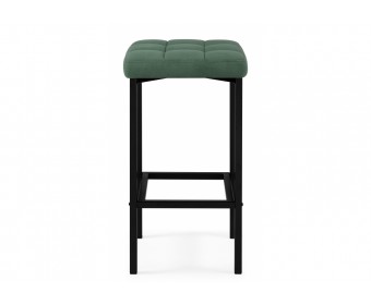 Барный стул Лофт микровелюр катания изумруд / черный матовый
