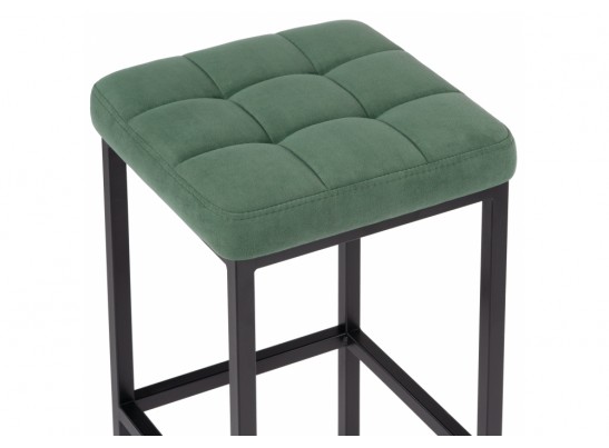 Барный стул Лофт микровелюр катания изумруд / черный матовый в Кургане