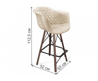 Барный стул Sheffilton SHT-ST31-С4/S80 кремовый / темный орех / черный