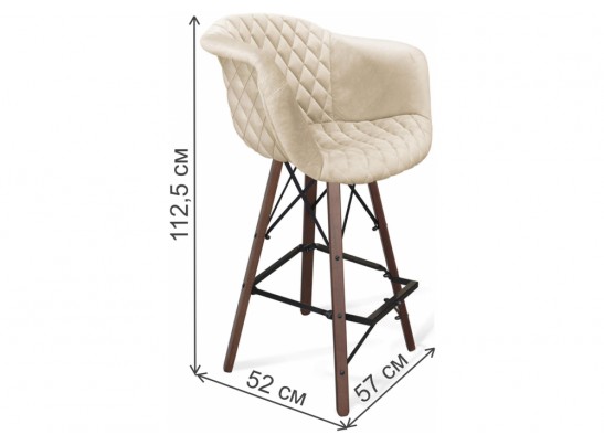 Барный стул Sheffilton SHT-ST31-С4/S80 кремовый / темный орех / черный в Кургане