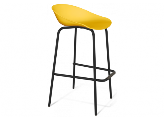 Барный стул SHT-ST19/S29 желтый / черный муар в Кургане