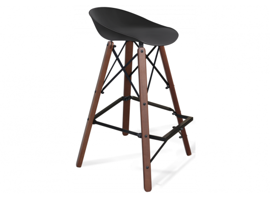 Барный стул SHT-ST19/S80 черный / темный орех в Кургане