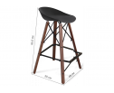 Барный стул SHT-ST19/S80 черный / темный орех в Кургане