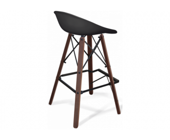 Барный стул SHT-ST19/S80 черный / темный орех