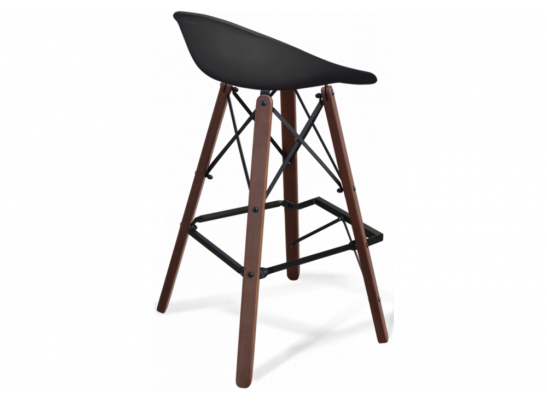 Барный стул SHT-ST19/S80 черный / темный орех в Кургане