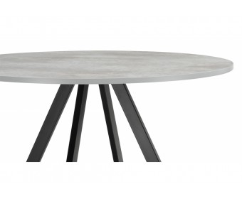 Деревянный стол Баргел 90х90х75 бетон / черный