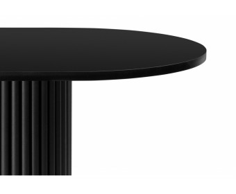 Деревянный стол Барон О 160 х 90 черная пленка шагрень / черный