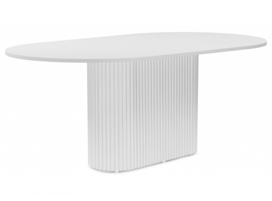 Деревянный стол Барон О 180 х 90 белая пленка шагрень / белый в Кургане