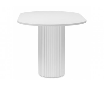 Деревянный стол Барон О 180 х 90 белая пленка шагрень / белый