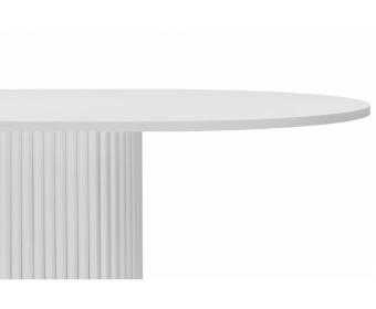 Деревянный стол Барон О 200 х 90 белая пленка шагрень / белый