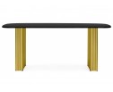 Деревянный стол Бавария B 180 х 90 черная пленка шагрень / золото