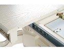 Деревянный стол Кассиль 260(330)х110х77 слоновая кость с золотой патиной в Кургане