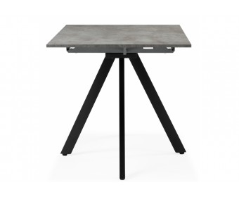 Деревянный стол Райн 116(160)x77 раздвижной цемент / черный