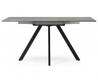Деревянный стол Райн 116(160)x77 раздвижной цемент / черный