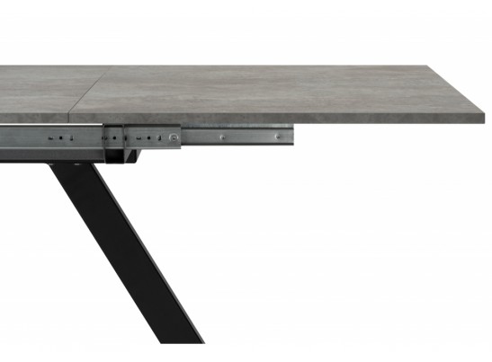 Деревянный стол Райн 116(160)x77 раздвижной цемент / черный в Кургане