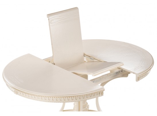 Деревянный стол Нозеан круглый бежевый / золото в Кургане