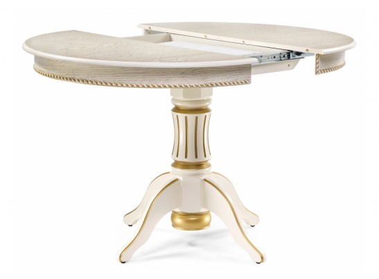 Деревянный стол Павия 100 крем / золотая патина в Кургане