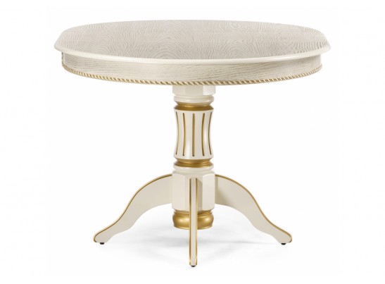 Деревянный стол Павия 100 крем / золотая патина в Кургане