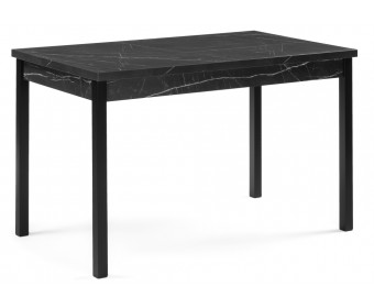 Деревянный стол Оригон 120(160)х70 файерстоун / черный матовый