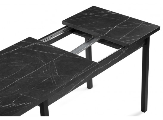 Деревянный стол Оригон 120(160)х70 файерстоун / черный матовый в Кургане