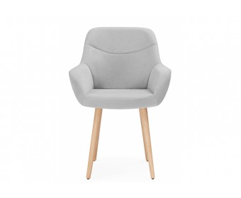 Деревянный стул Флюид светло-серый (zd 960) / светлое дерево