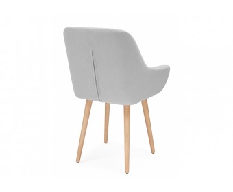 Деревянный стул Флюид светло-серый (zd 960) / светлое дерево