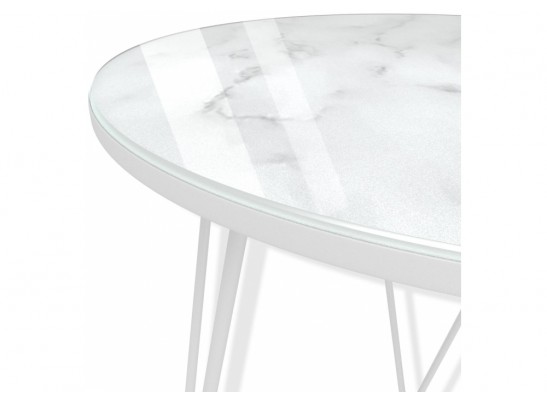 Кофейный столик SHT-CT27 белый мрамор / белый муар в Кургане