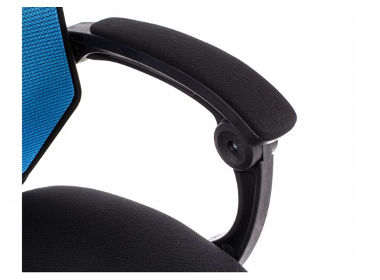 Компьютерное кресло Knight черное / голубое в Кургане