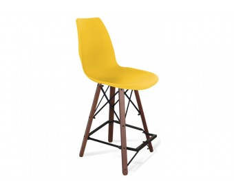 Полубарный стул SHT-ST29/S80-1 желтый / темный орех / черный