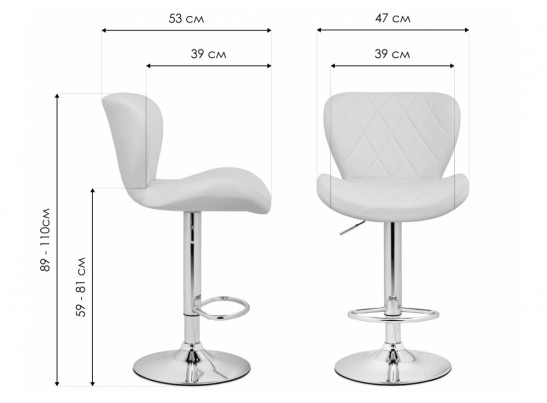 Барный стул Porch серый / черный